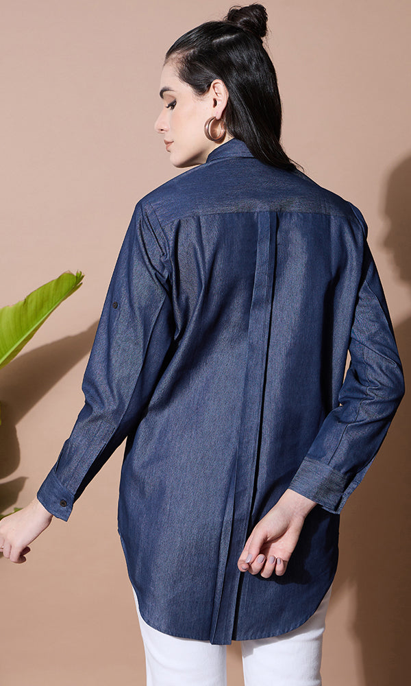 BLUE DENIM DIVA SHIRT FOR WOMEN