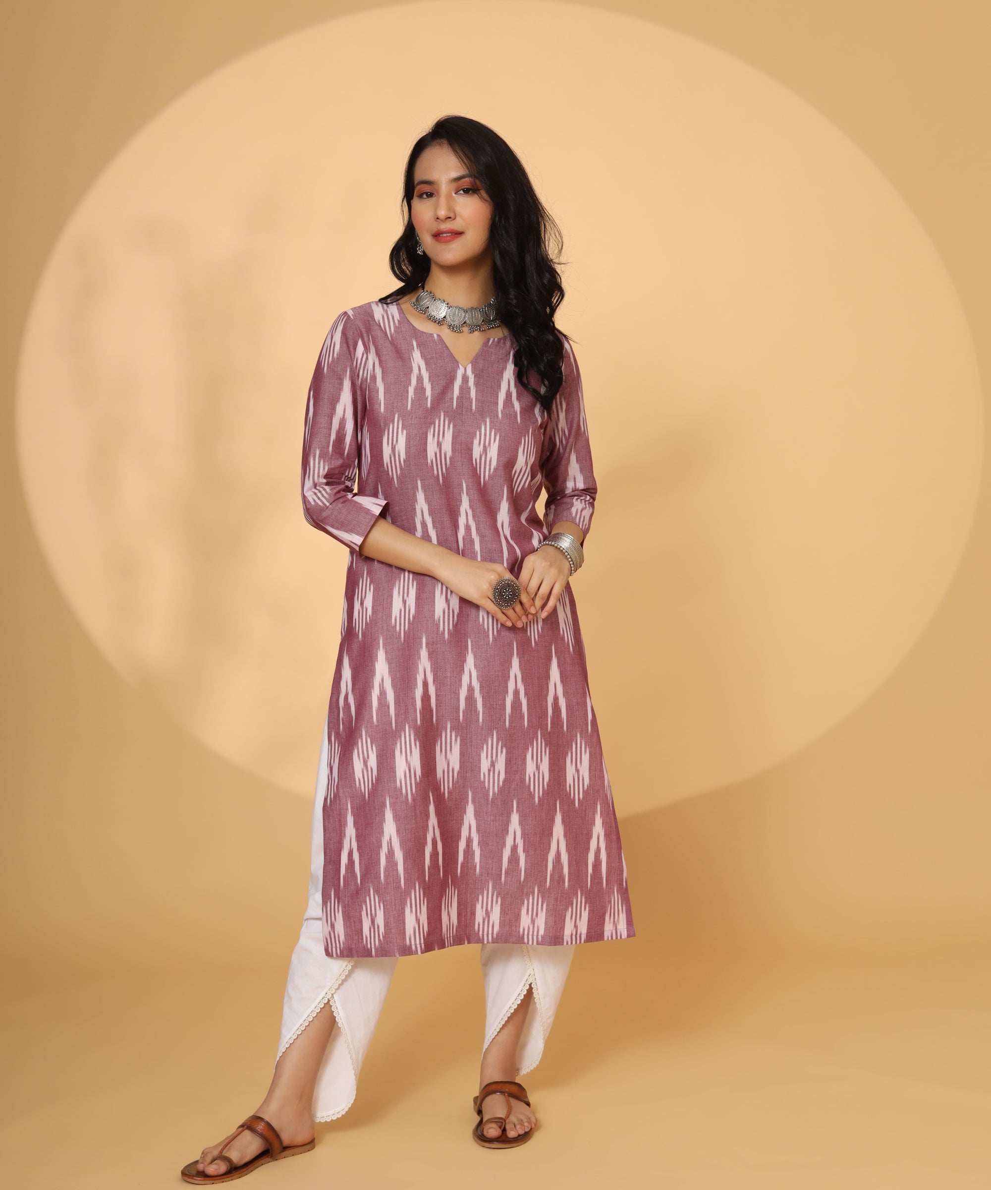 I AM POWER IKKAT KURTA TULIP PANT SET