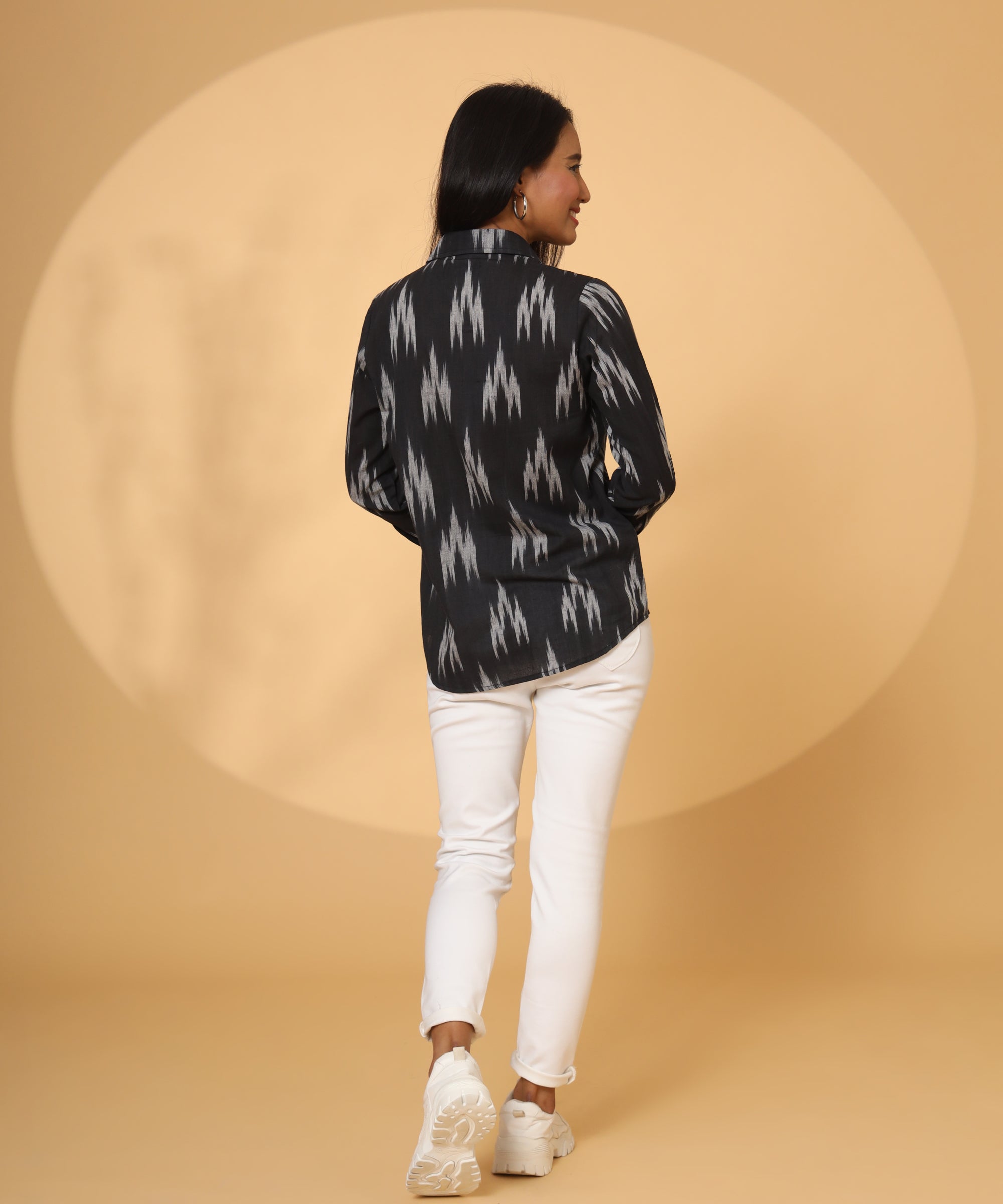 I AM JOY IKAT FULL SLEEVE SHIRT FOR WOMEN