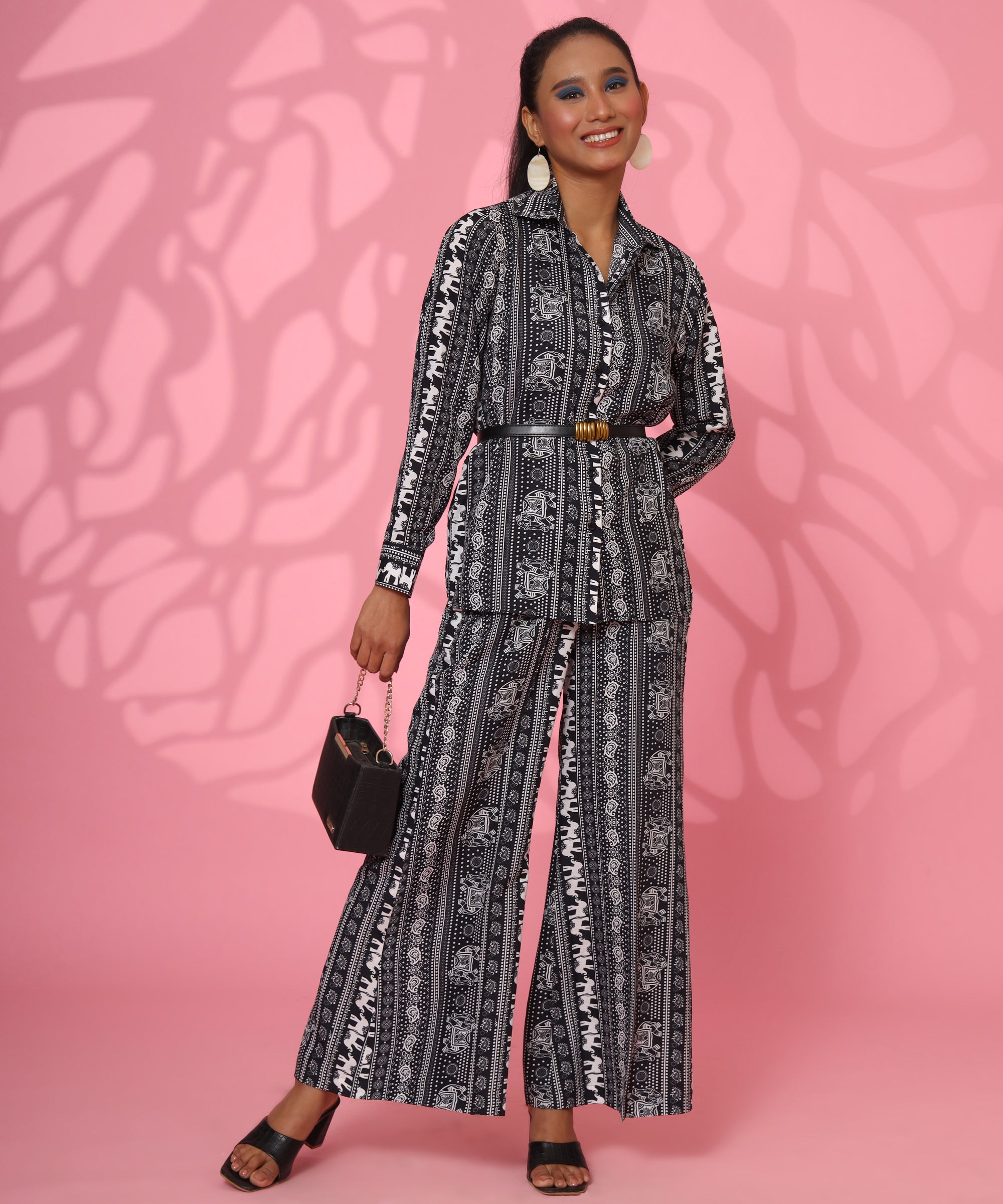 PRINTED CREPE FULL SLEEVE COORD-SET FOR WOMEN