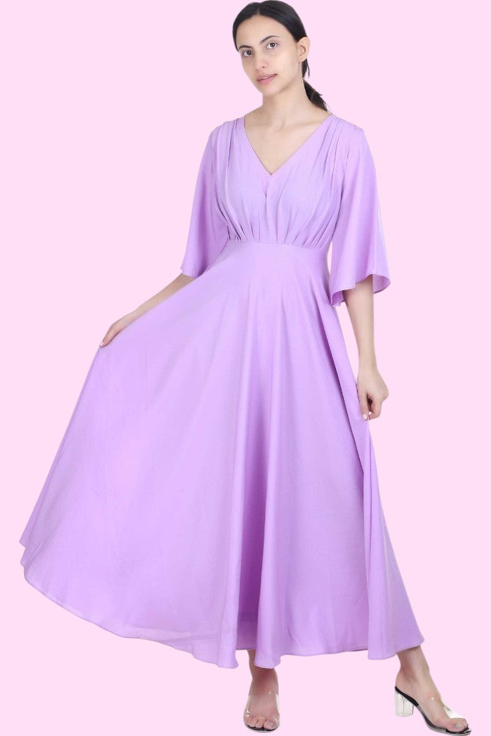 VIOLET A LINE FLARE DRESS FOR WOMEN