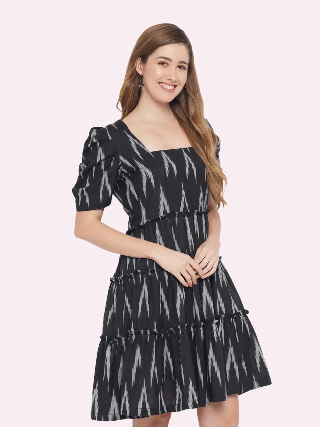 BLACK ROSE SKATER DRESS